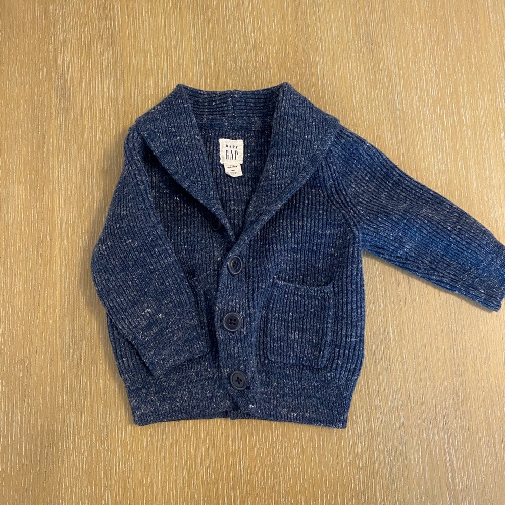 Baby GAP 3-6 months navy cardigan